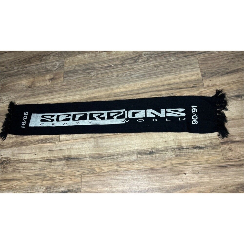 Vintage Scorpions Crazy World 90/91 Scarf 1990s VTG Band Tour